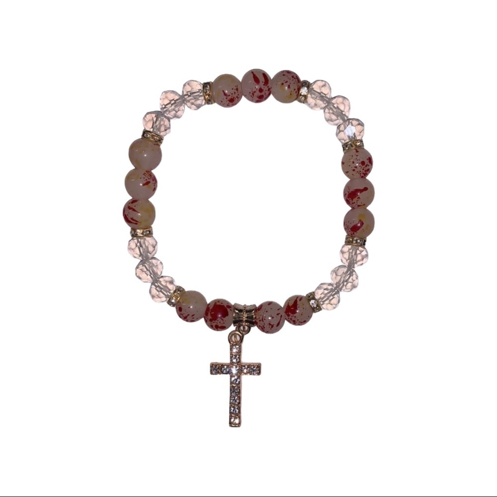 Beautiful Boho Chic Cross Pendant Bracelet